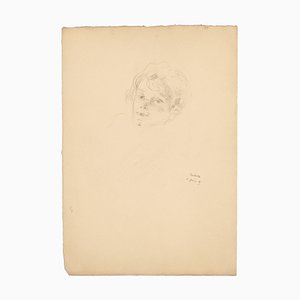 Carl Bertold, Portrait of Woman, Original Drawing in Pencil, 1929-ZCI-954362