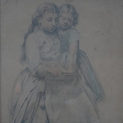 Carl Frederik Aargaard, Figures, 1849, Pastel & Pencil on Paper-RST-1371906