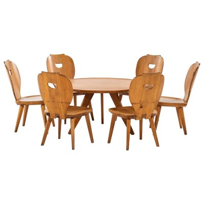 Carl Malmsten Seating Group by Carl Malmsten for Svensk Fur, 1950s, Set of 7-SC-774540