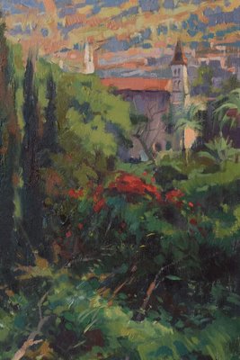 Carles Hadó, The Church of Soller Mallorca, 1995, Oil on Canvas, Framed-AOI-1360115