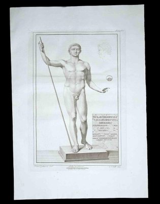 Carlo Nolli, Ancient Roman Statue, Original Etching, 18th-Century-ZCI-1164253