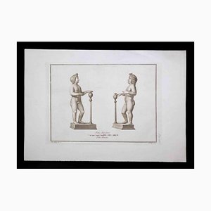 Carlo Nolli, Ancient Roman Statue, Original Etching, 18th Century-ZCI-1379420