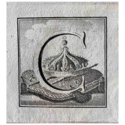 Carlo Nolli, Antiquities of Herculaneum: Letter of the Alphabet C, Etching, 18th Century-ZCI-2024892