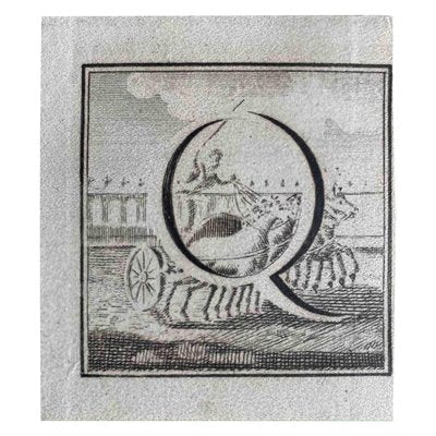 Carlo Nolli, Antiquities of Herculaneum, Letter of the Alphabet Q, Etching, 18th Century-ZCI-2024893