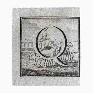 Carlo Nolli, Antiquities of Herculaneum, Letter of the Alphabet Q, Etching, 18th Century-ZCI-2024893