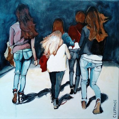 Carole Leprince, Shopping, 2020, Acrylic on Canvas-CHG-1339747