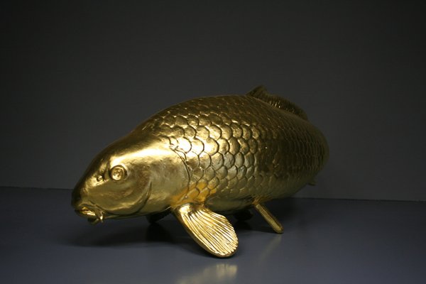 Carp Figure in 24 Karat Gilt, 2000s-QAI-1778498