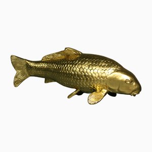 Carp Figure in 24 Karat Gilt, 2000s-QAI-1778498