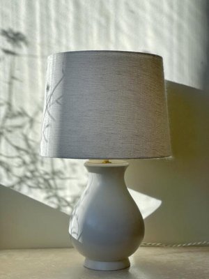 Carrara Ceramic Table Lamp by Wilhelm Kage, 1940s-ARN-865371