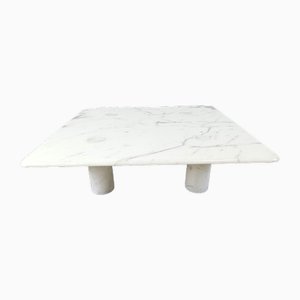 Carrara Marble Coffee Table attributed to Angelo Mangiarotti for Up&up, Italy, 1970s-IRH-1718467