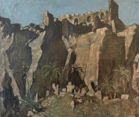 Carrera, Ruins in the Desert, 1920s, Oil on Canvas-XMH-1733694