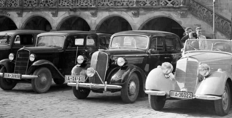 Cars Parking at Old Heidelberg City Hall, Germany 1936, Printed 2021-DYV-990678