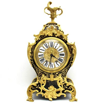 Cartel Pendulum Clock in Golden Bronze & 19th Century Brass-UMS-1269662