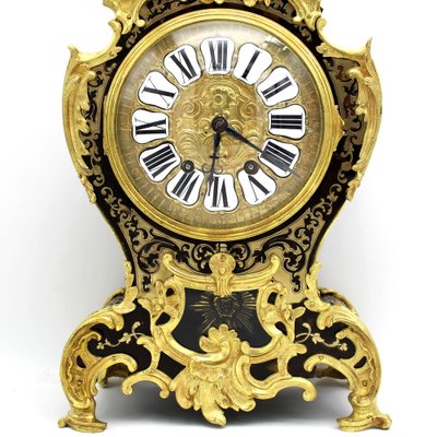 Cartel Pendulum Clock in Golden Bronze & 19th Century Brass-UMS-1269662