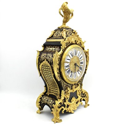 Cartel Pendulum Clock in Golden Bronze & 19th Century Brass-UMS-1269662