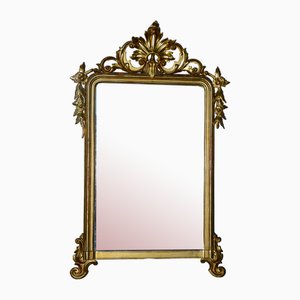 Carved and Gilded Mirror with Gold Leaf-RAQ-2033410