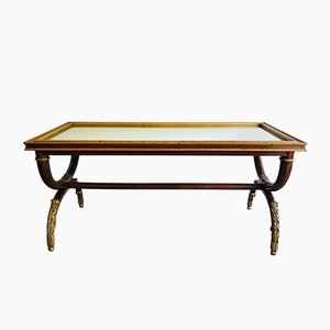 Carved and Gilt Wood Coffee Table from Maison Hirch, 1940s-BA-988189