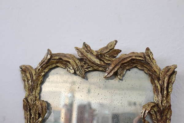 Carved and Gilt Wood Sonces with Mirror, 1920s, Set of 2-DCO-1389720