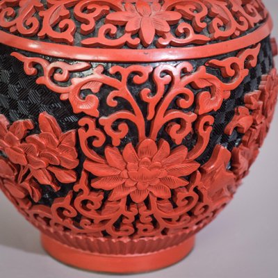 Carved and Lacquered Chinese Ginger Jar-AOI-1106800