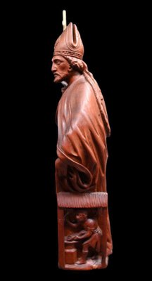 Carved Boxwood Statue of Saint Eloi-RIK-1764094