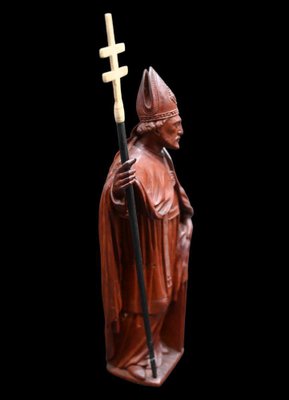 Carved Boxwood Statue of Saint Eloi-RIK-1764094