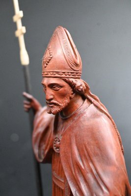 Carved Boxwood Statue of Saint Eloi-RIK-1764094