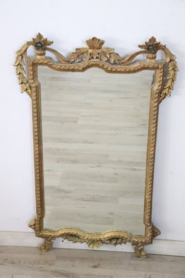 Carved & Gilded Wood Wall Mirror, 1910s-DCO-1257475