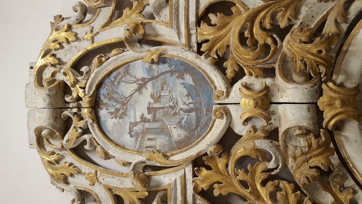 Carved Gilt Wood Mirror, Late 17th Century-IYK-1703462