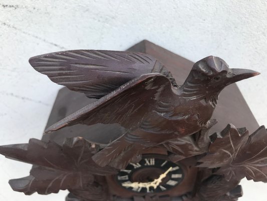 Carved Large Cuckoo Clock with Birds, 1940s-WQQ-1315090