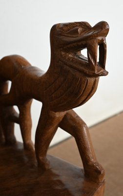 Carved Mahogany Chair, 1950s-RVK-1440776