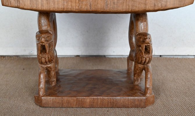 Carved Mahogany Chair, 1950s-RVK-1440776