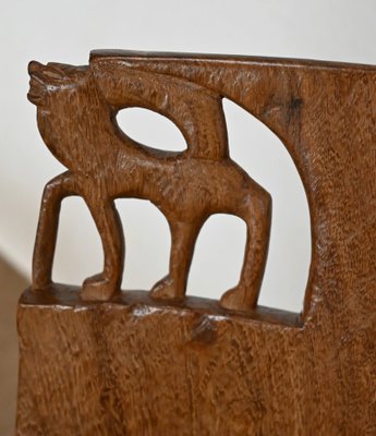 Carved Mahogany Chair, 1950s-RVK-1440776