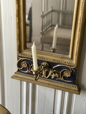 Carved Mirror with Candle Bracket, 1830-VAP-1299896