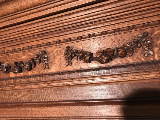 Carved Oak Chest of Drawers with Extension, 1920s-WQQ-1240895