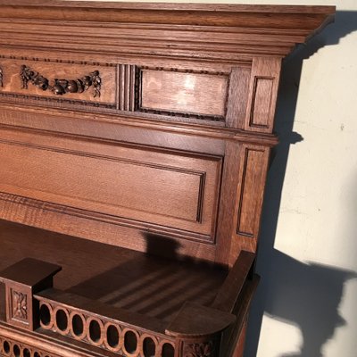 Carved Oak Chest of Drawers with Extension, 1920s-WQQ-1240895