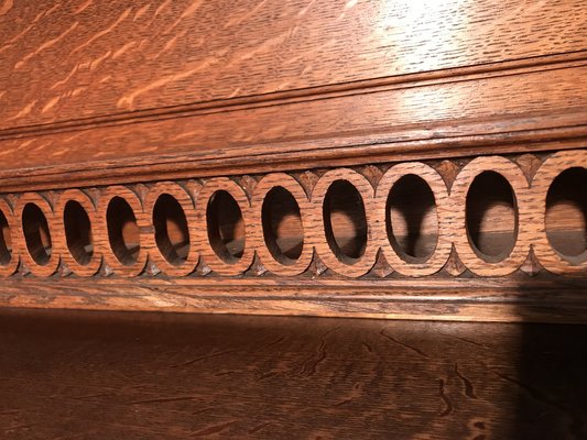 Carved Oak Chest of Drawers with Extension, 1920s-WQQ-1240895