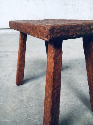 Carved Oak Side Table, 1940s-RQV-1823446