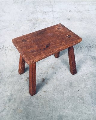 Carved Oak Side Table, 1940s-RQV-1823446