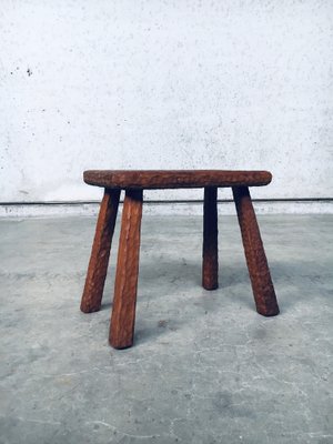 Carved Oak Side Table, 1940s-RQV-1823446