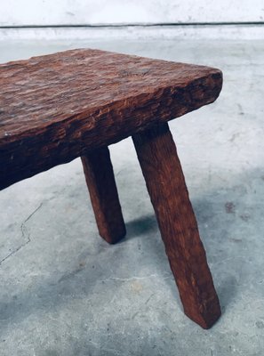 Carved Oak Side Table, 1940s-RQV-1823446