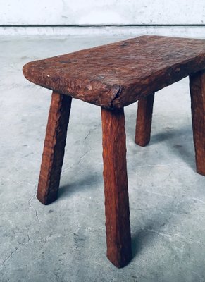 Carved Oak Side Table, 1940s-RQV-1823446