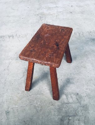 Carved Oak Side Table, 1940s-RQV-1823446