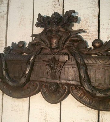 Carved Oak Wall Sculpture-BA-1365683