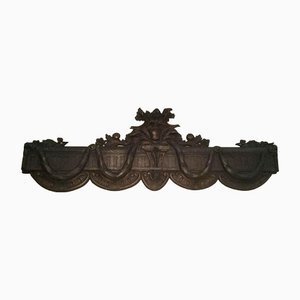 Carved Oak Wall Sculpture-BA-1365683