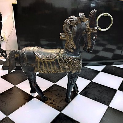 Carved & Painted Wooden Horse-YGE-1170501