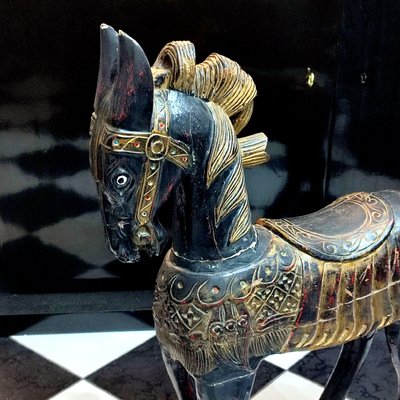 Carved & Painted Wooden Horse-YGE-1170501