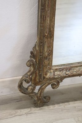 Carved & Silvered Wood Wall Mirror, 1910s-DCO-1250407