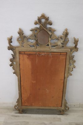 Carved & Silvered Wood Wall Mirror, 1910s-DCO-1250407