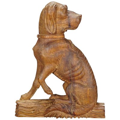 Carved Statue of a Staghound, 1920s-KJP-1149276