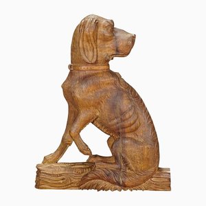 Carved Statue of a Staghound, 1920s-KJP-1149276